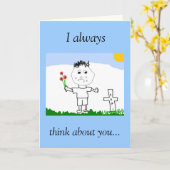 Iつはあなたのことを常に、…考えます カード (黄色い花)