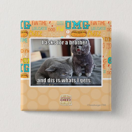 Iつは兄弟を頼みます 缶バッジ (正面)