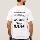 Iつは、JulyAugustSeptemberOctoberNovemberあります Tシャツ (裏面)