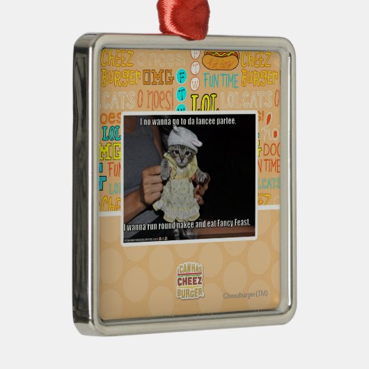 Iつはdaのfanceeのparteeに行きたいと思いません メタルオーナメント (右)