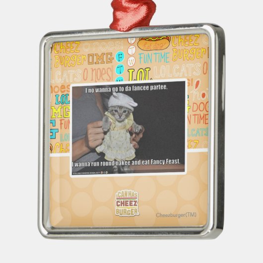 Iつはdaのfanceeのparteeに行きたいと思いません メタルオーナメント (左)