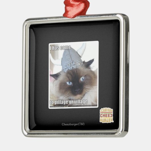 Iつはurの村を略奪するために来ました メタルオーナメント (左)