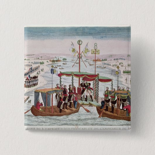 Iつ及び皇帝アレキサンダーにナポレオンの間で会いますI 缶バッジ (正面)