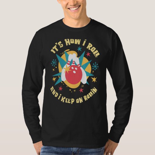 IとIがロ転がリンのおもしろいのレトロBに関している方法 Tシャツ (正面)