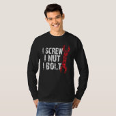 IねじIナットIボルトガレージ動揺して整備士Da Tシャツ (正面フル)
