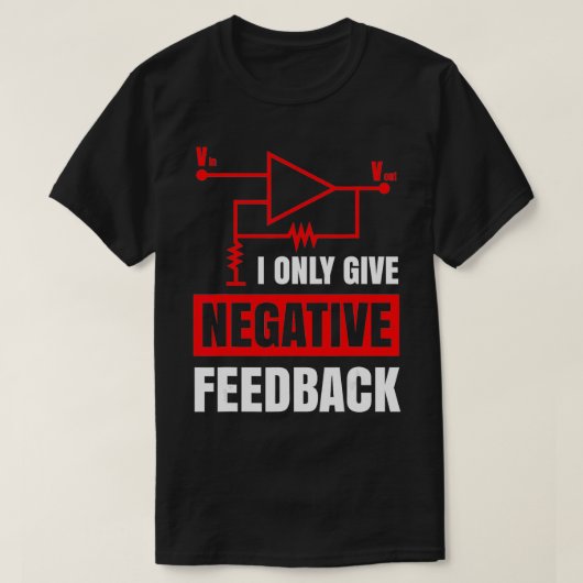Iのみ負与えのフィードバック電おもしろい気Eng Tシャツ (デザイン正面)