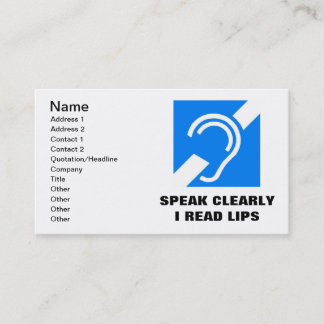 、Iの読書の唇の名刺はっきり話して下さい 名刺