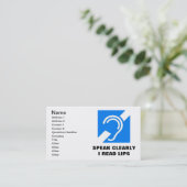 、Iの読書の唇の名刺はっきり話して下さい 名刺 (スタンド正面)