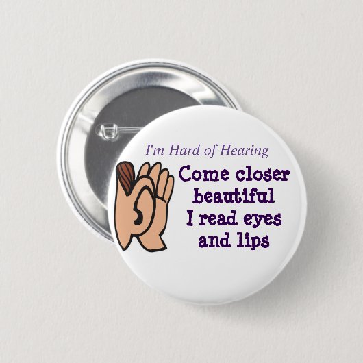 Iの読書の目をより近く来れば唇は記章を付けます 缶バッジ (正面&裏面)