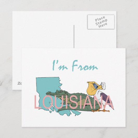 Iはルイジアナ出身 ポストカード (正面/裏面)