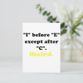 IはEより前に来る。ただしCの後は除く。おかしいね ポストカード (スタンド正面)