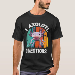 Iアクソロトル質問キッズレトロカおもしろいットアクソロトル Tシャツ