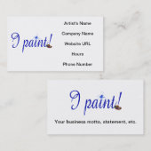 Iアーティス絵を描トパレットの名刺 名刺 (正面/裏面)