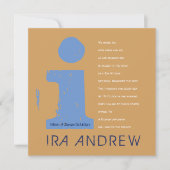 Iイニシャルコレクションバーバルミツワー招待状 招待状 (正面)