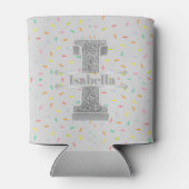 Iイニシャルパーソナライズされたシルバーモノグラムあなたの名前 缶クーラー (裏面)