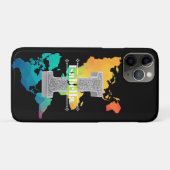 Iイニシャルパーソナライズされたシルバーモノグラムあなたの名前 Case-Mate iPhoneケース (裏面(横))