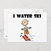 IウォータースキーTシャツとギフト ポストカード (正面/裏面)