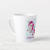 Iウンチ魔法おもしろいユニコーンことわざ カフェラテマグ (左アングル)