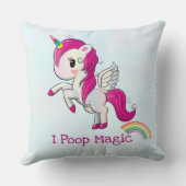 Iウンチ魔法おもしろいユニコーンことわざ クッション (裏面)