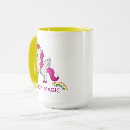 Iウンチ魔法おもしろいユニコーンことわざ マグカップ (正面左)