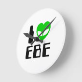 IエイリアンハートEBE ラウンド壁時計 (傾斜)