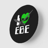 IエイリアンハートEBE ラウンド壁時計 (傾斜)