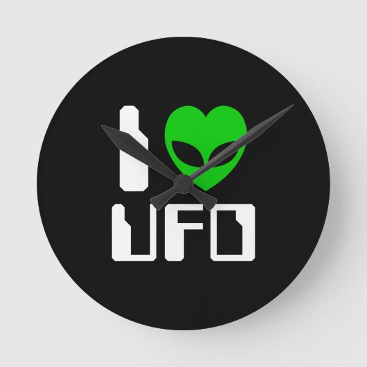 IエイリアンハートUFO ラウンド壁時計 (正面)