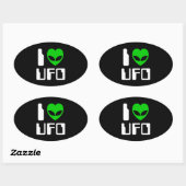 IエイリアンハートUFO 楕円形シール (シート)