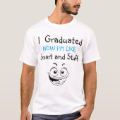 Iエモティ引用文卒業顔 Tシャツ (正面)