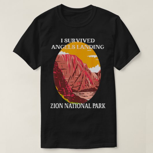Iエンジェル生き延びズランディングハイキングジオン国立公園 Tシャツ (デザイン正面)