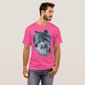 Iオオカミの手のひら入りエステティックオオカミ Tシャツ (正面フル)
