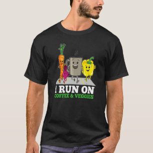 Iオン走コーヒーのビーガンランナーベジタリアンVe Tシャツ
