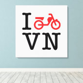 Iオートバイクベトナム キャンバスプリント (インサイチュ (ウッドフロア))