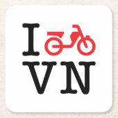 Iオートバイクベトナム スクエアペーパーコースター (正面)