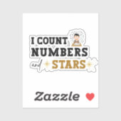 Iカウント数と星 – 会計士 シール (シート)