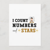 Iカウント数と星 – 会計士 ポストカード (正面)