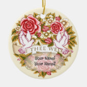 Iカスタム結婚ウェディングオーナメント セラミックオーナメント (正面)