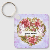 Iカスタム結婚ウェディングキーチェーン キーホルダー (正面)