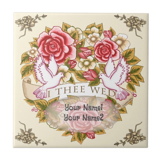 Iカスタム結婚ウェディングタイル タイル (正面)