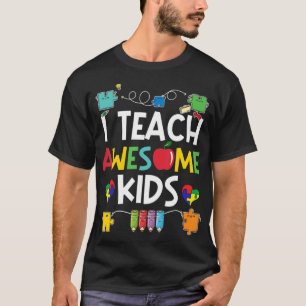Iキッシ教えュの自閉症の認識パズル Tシャツ