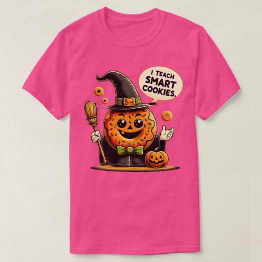 Iクッ教えク頭が切れる先生ハロウィーン Tシャツ (デザイン正面)