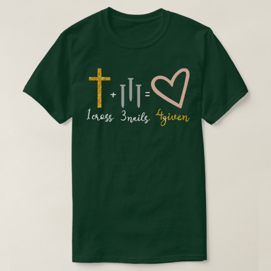 Iクロス3爪、 ネイル与え4 Tシャツ (デザイン正面)