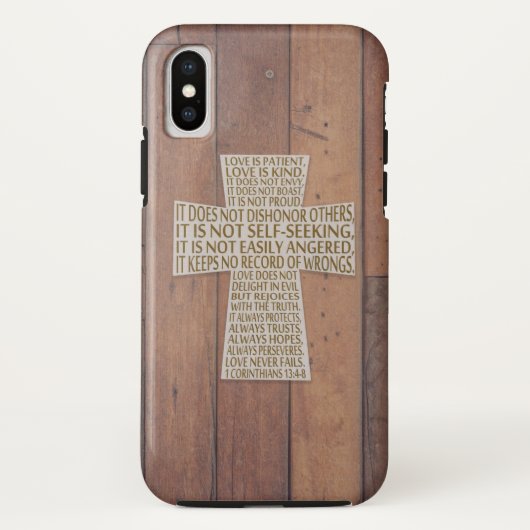 Iコリント13愛チャプター十字木素朴 Case-Mate iPhoneケース (裏面)