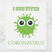 Iコロ生き延びナウイルスカップル引用文ワきらめくイン ワインラベル (シングルラベル)