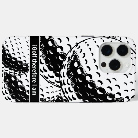 iゴルフ抽象芸術おもしろいゴルフユーモア Case-Mate iPhoneケース (裏面 (横))