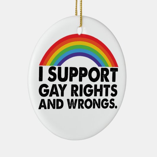 Iサポート:ゲイの権利とゲイの不正ゲイ セラミックオーナメント (右)