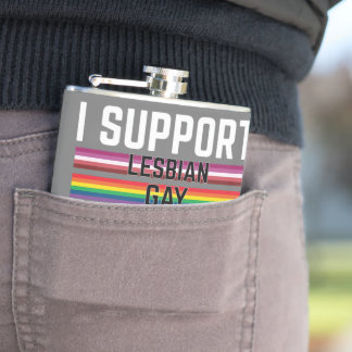IサポートLesbianゲイバイセクシュアルトランスアシュアルパン フラスク