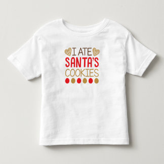 Iサンタ食べク・クッキーのクリスマスプレゼント トドラーTシャツ