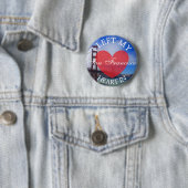 Iサンフランシスコボタンの私のハートを残しました 缶バッジ (インサイチュ)