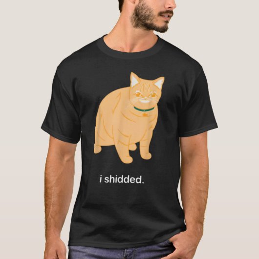 Iシディッドおもしろい猫好き Tシャツ (正面)